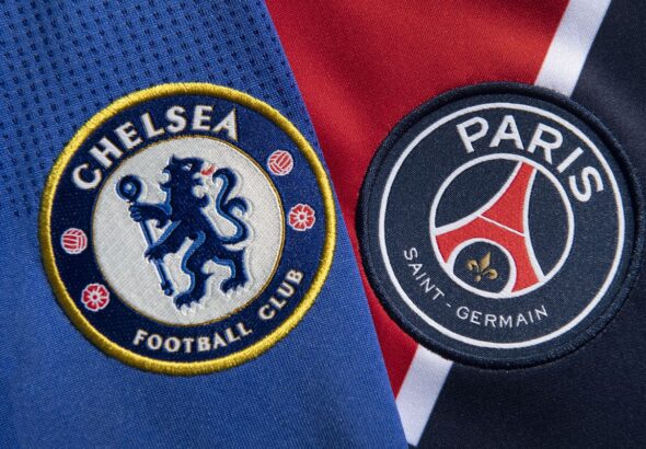 Chelsea vs PSG Final Piala Dunia Antar Klub logo temp